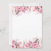 Roze Bloemen Waterverf 60ste Verjaardag Kaart (Achterkant)