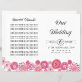  roze bloemen Weddenschap (Voorkant / Achterkant)