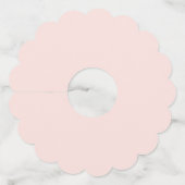 Roze bloemen wijnglaslabel (Achterkant)