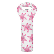 Roze Bloemen Wijnzak