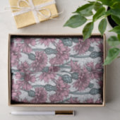 Roze bloemen, wilde bloemen op wit tissuepapier (Geschenk)
