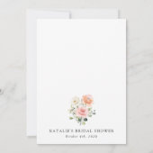 Roze bloemen, witte bloemen, Boho, Vrijgezellenfee Kaart (Achterkant)