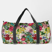 roze bloemenbeige patroonmonogram bedrukt plunjezak (Achterkant)