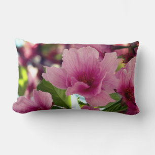 Roze Bloemenbloesems Lumbaal Kussen 33 x 53 cm