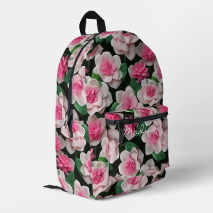  roze bloemenboho groen patroon bedrukte rugzak