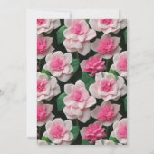  roze bloemenboho groen patroon kaart (Achterkant)