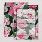  roze bloemenboho groen patroon kaart (Voorkant / Achterkant)