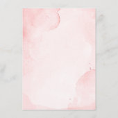  roze bloemenbruiloft informatie informatiekaartje (Achterkant)