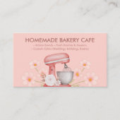 Roze Bloemencake bakkerij Visitekaartje (Voorkant)