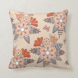  roze bloemendecoratief Sierkussen