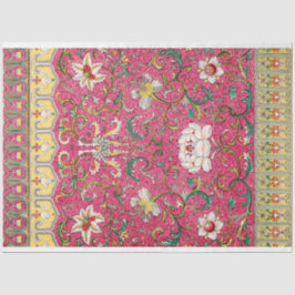 Roze bloemendecoupage papier