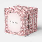 Roze bloemendoosje bedankdoosjes (Achterkant)