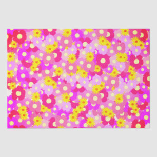 roze bloemendouche tissuepapier