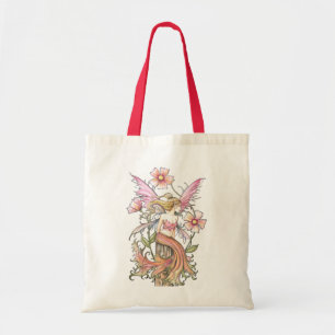 Roze Bloemenfee Budget Boodschappentas, Boodschapp Tote Bag