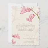  roze bloemenfoto begrafenisprogramma kaart (Achterkant)