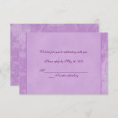 Roze Bloemengebonden RSVP Kaart (Voorkant / Achterkant)