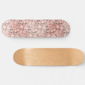 Roze  Bloemenkant Skateboard (Horizontaal)