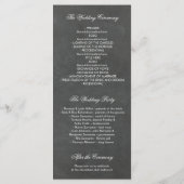  roze bloemenkrijtbord Huwelijksprogramma Programma (Achterkant)