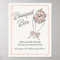 Roze Bloemenmarkt Verse Bloemen Boeket Bar Teken