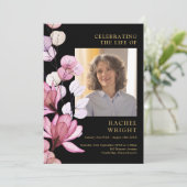 Roze Bloemenmonument begrafenisopdracht Programma (Staand voorkant)