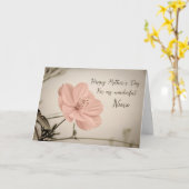 Roze  bloemennichtje Happy Moederdag Kaart (Gele Bloem)