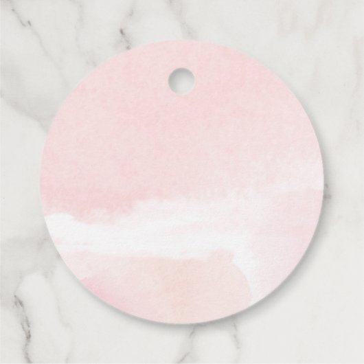 Roze bloemenpompoen goud wit baby shower bedankjes labels (Achterkant)