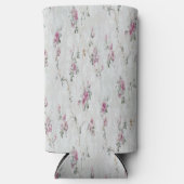 Roze bloemenprint op grijs (Voorkant)