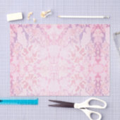  roze bloemenprint tissuepapier (Craft)