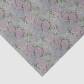 Roze bloemenrozen vintage tissuepapier (Detail)