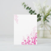 Roze bloemenswirl (leeg) (Staand voorkant)