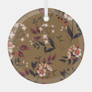 Roze bloementak, abstracte compositie. glas ornament