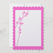 Roze Bloementak Wild Bloem Bruiloft Kaart (Achterkant)