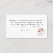 Roze Bloementuin huwelijksreis ideeën Informatiekaartje (Achterkant)