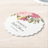Roze bloementuin Lente Bruiloft Feest Kartonnen Onderzetters (Gekanteld)