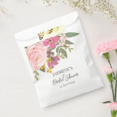 Roze bloementuin Lente Bruiloftsfeest Bedankzakje (Gezegeld)