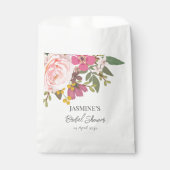 Roze bloementuin Lente Bruiloftsfeest Bedankzakje (Voorkant)