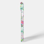 Roze bloementuin met monogram Case-Mate iPhone case (Achterkant / Links)