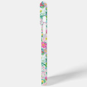 Roze bloementuin met monogram Case-Mate iPhone case (Achterkant / Links)