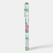 Roze bloementuin met monogram Case-Mate iPhone case (Achterkant / Links)