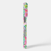 Roze bloementuin met monogram Case-Mate iPhone case (Achterkant / Rechts)