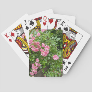 Roze Bloementuin Pokerkaarten