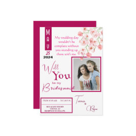 Roze Bloemenwijn Kaart