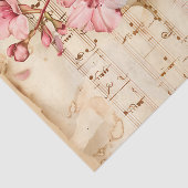 Roze bloemetjes bloemenblad ephemera tissuepapier (Detail)