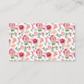 Roze bloemetjes neem een Kaart mee (Achterkant)