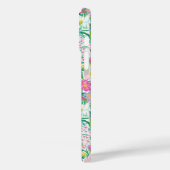 Roze bloemetuin met monogram Case-Mate iPhone case (Achterkant / Links)