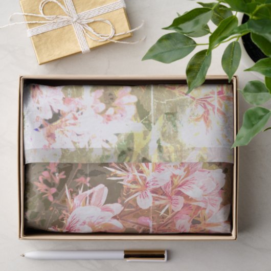 roze bloemfoto aangepast ontkoppelingspakken tissuepapier (Geschenk)