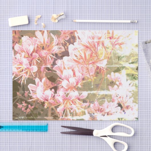 roze bloemfoto aangepast ontkoppelingspakken tissuepapier (Craft)