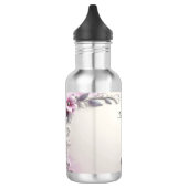 Roze bloemframe waterfles (Links)
