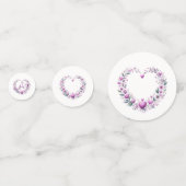 Roze Bloemhartjes Bruidsboeket Confetti (Voorkanten)