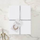 Roze Bloemhertengewei gepersonaliseerd Cadeaulabel (Met Touw)